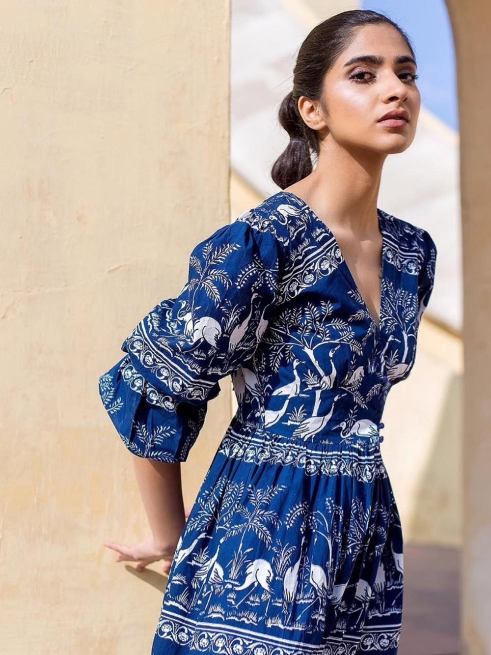 NEW Beyond By Vera Bianca Midi Dress in Harmony Blue coastal luxury.   2 - Picture 4 of 14